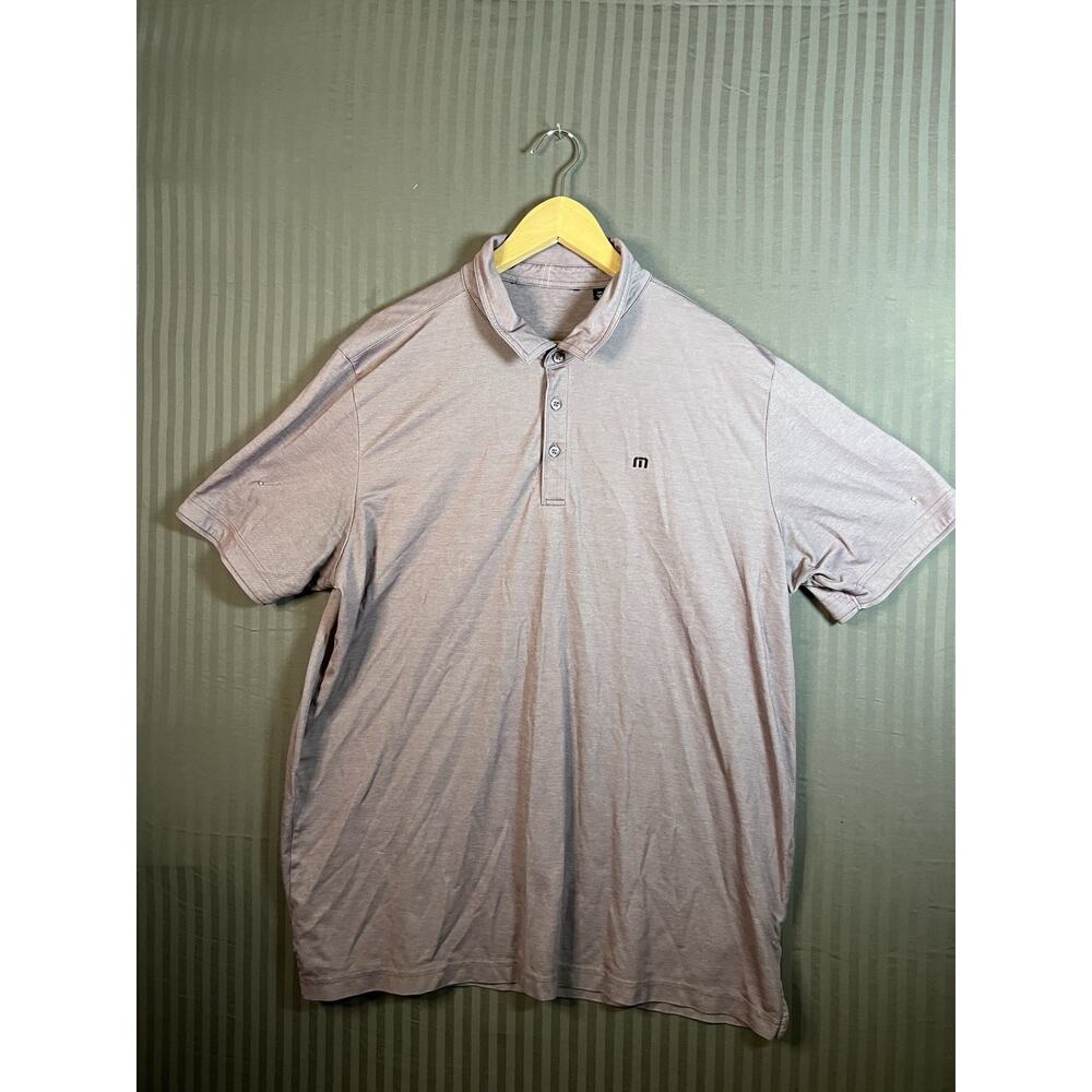Lot Of 2 Travis Mathew XXL Golf Polo Shirts Mens Blue And Burgundy